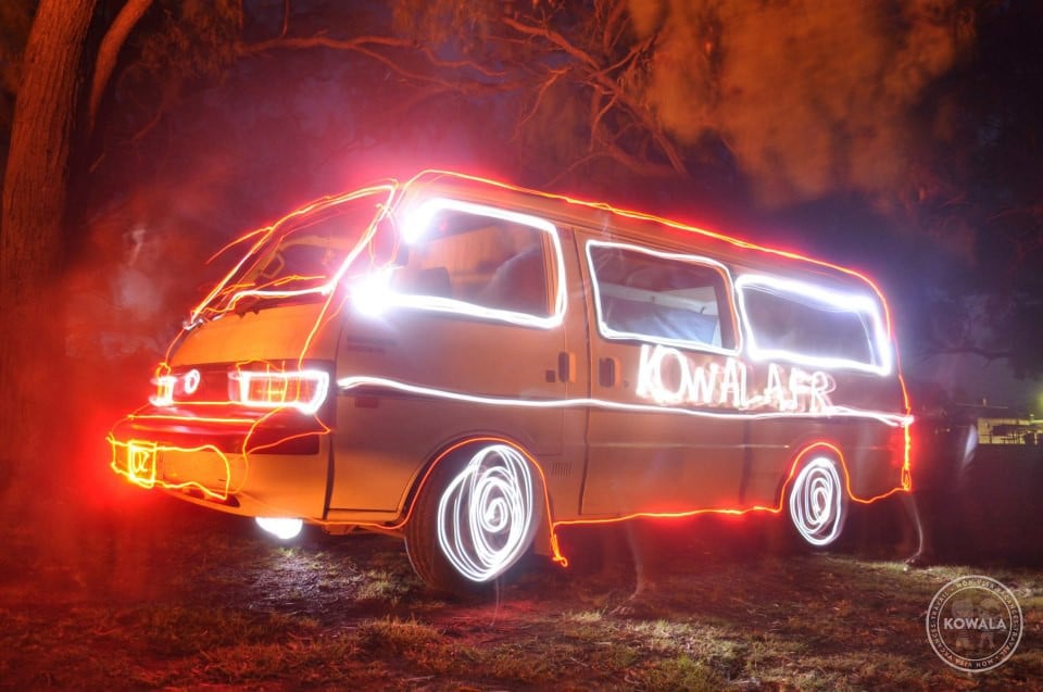 lightpainting australie kowala van
