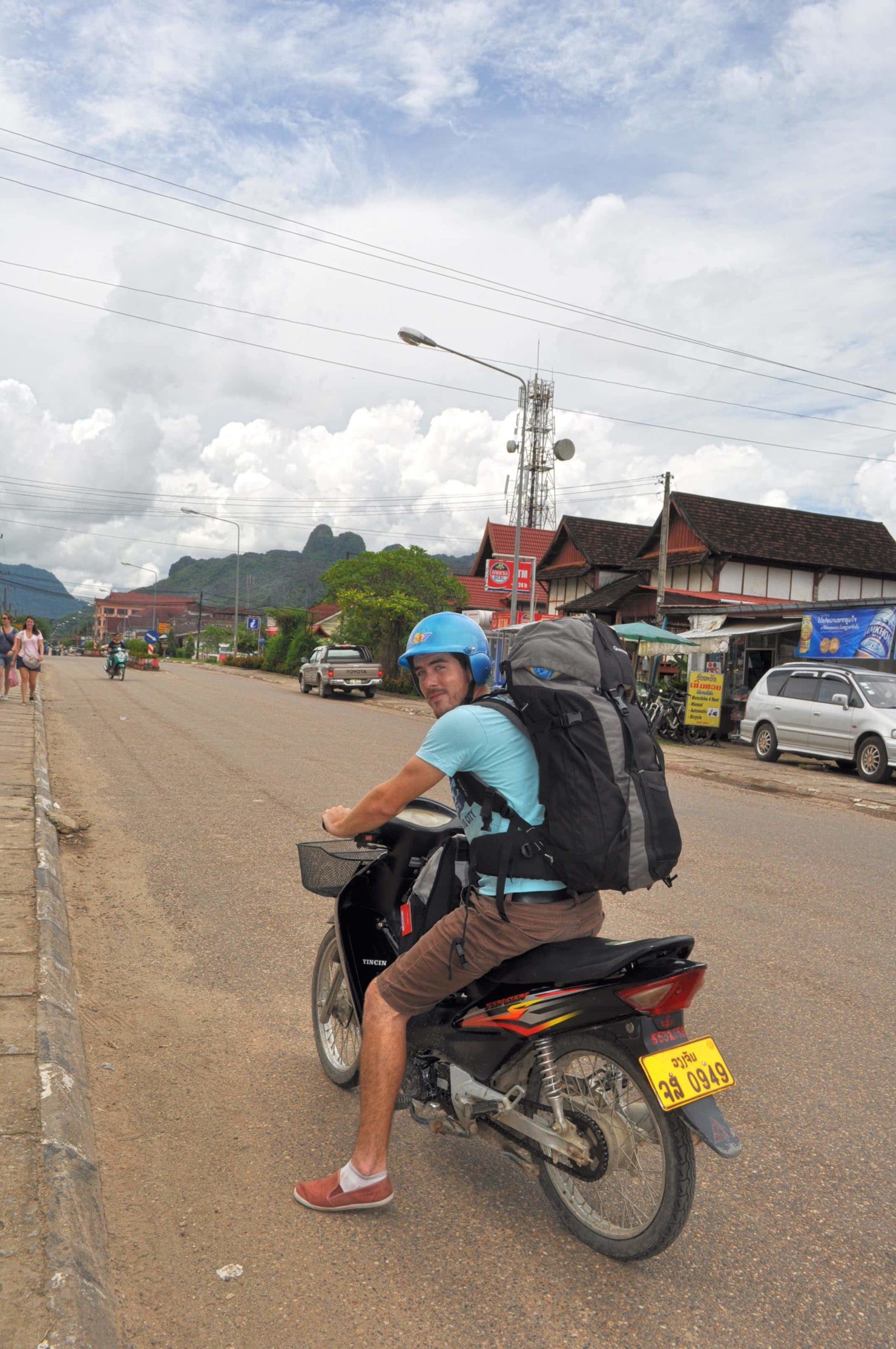 scooter à Viang Vieng