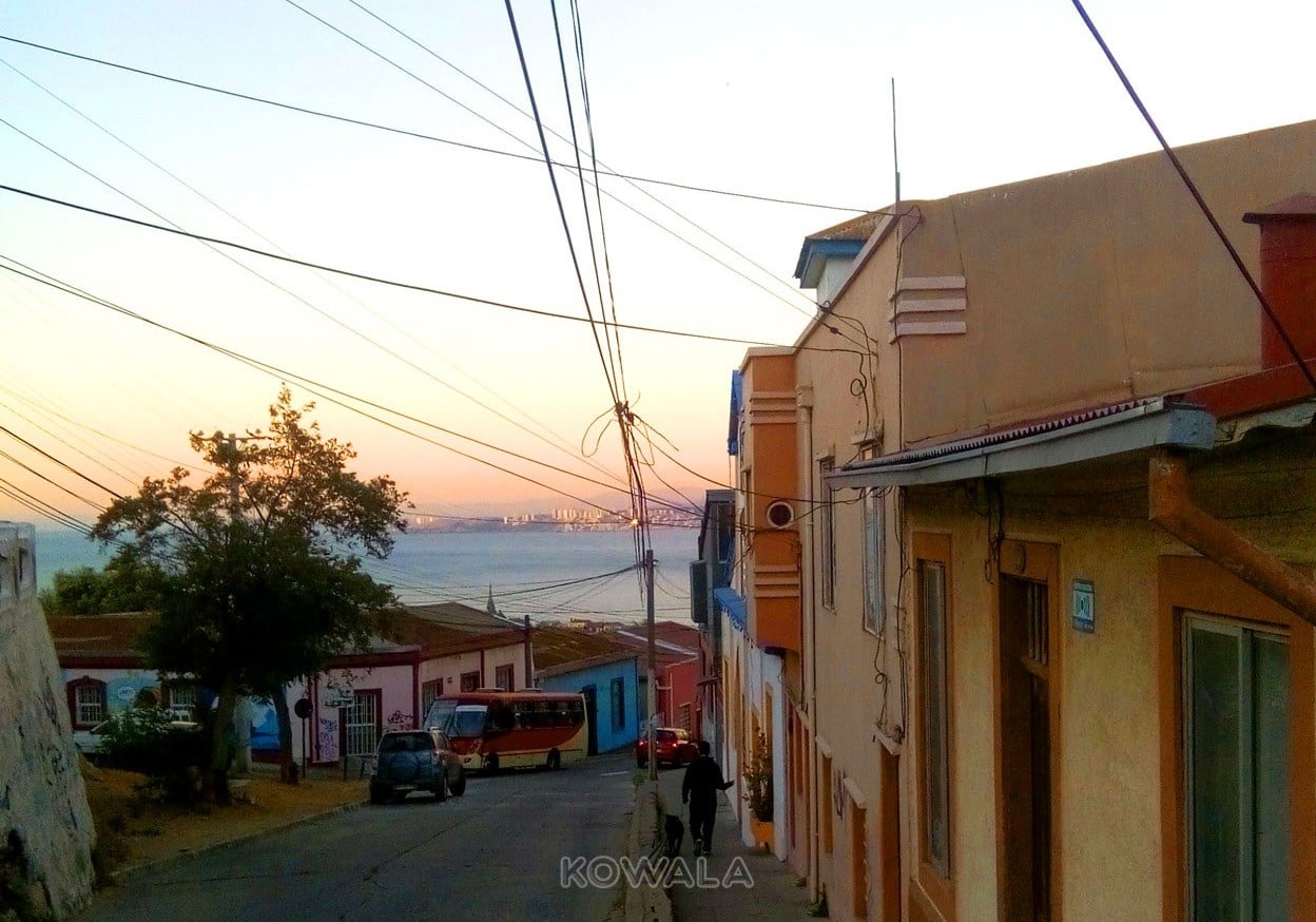 Coucher de soleil à Valparaíso