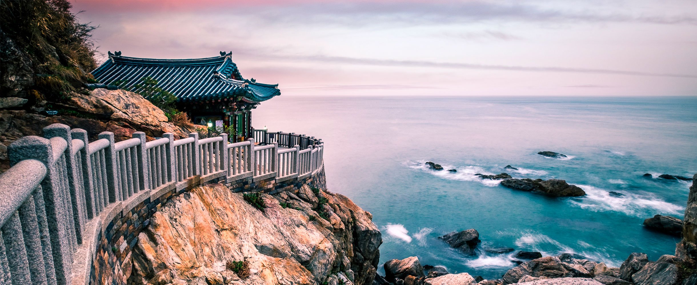 Le littoral sur la couverture du guide PVT Corée du Sud