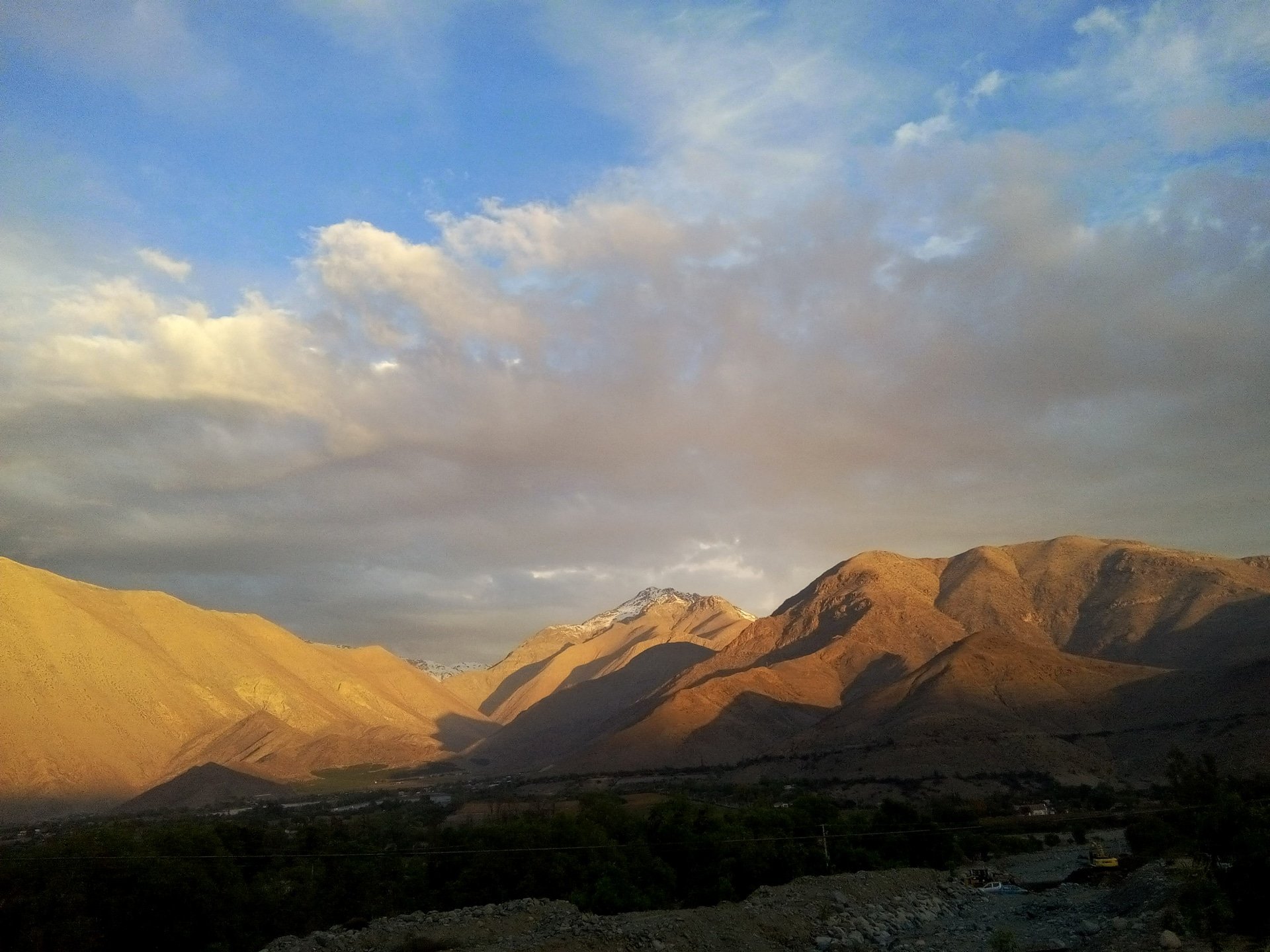coucher de soleil valle del elqui chili