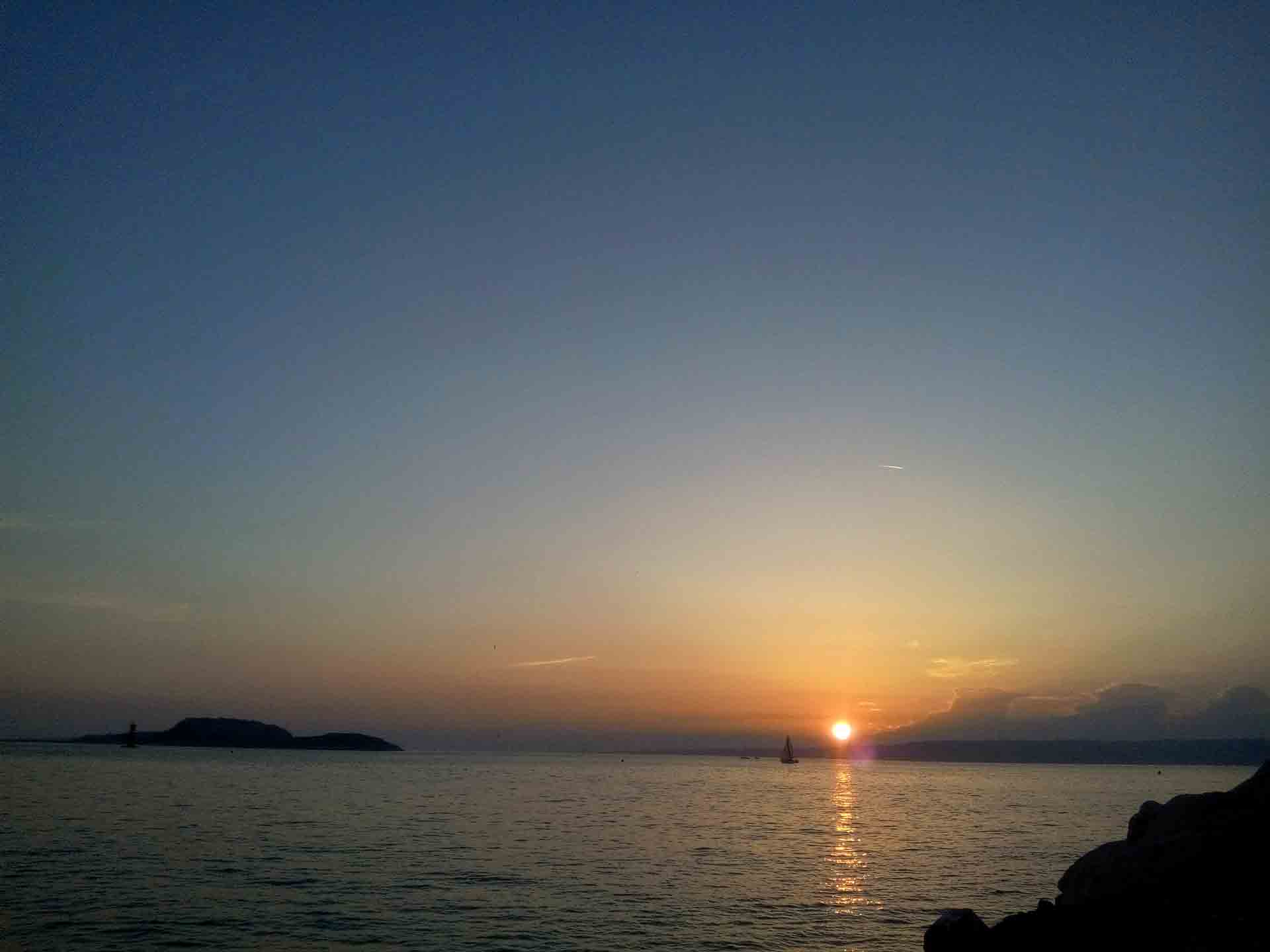 coucher de soleil à Marseille