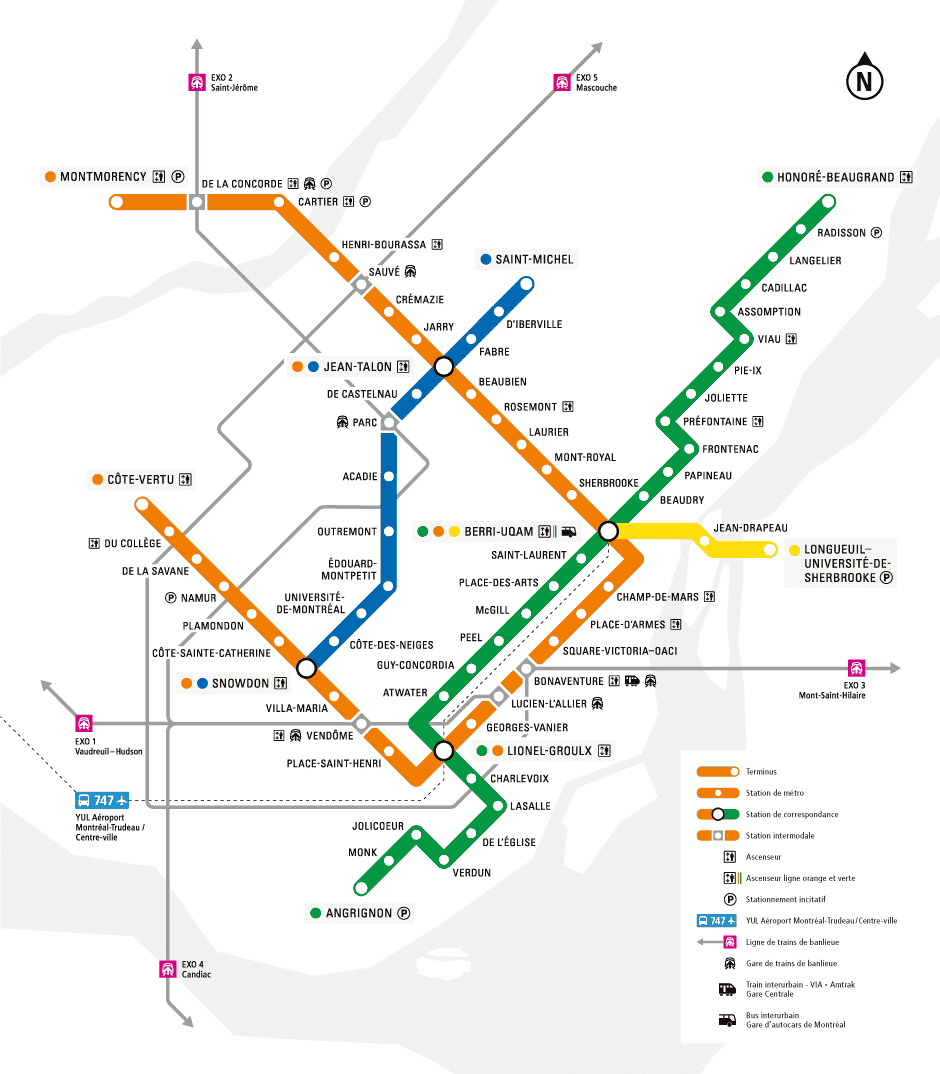 Métro de Montréal - plan